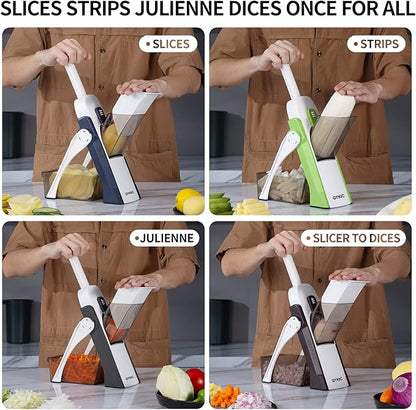 4-in-1 Adjustable Vegetable Chopper | Cut, Slice & Dice 50% Faster Before Iftar